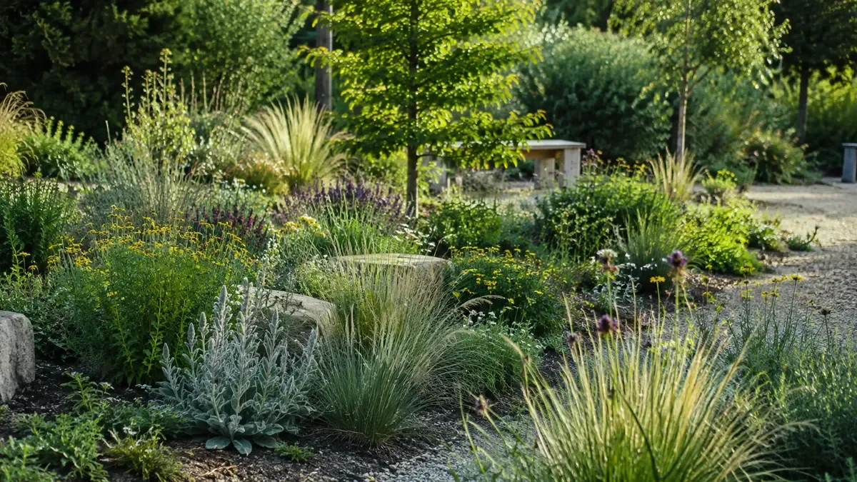Jardin naturalista con flora local
